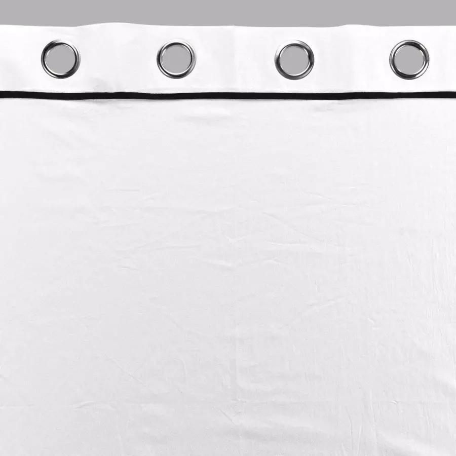 Rideau coton lavé (135 x 240 cm) Linette Blanc 4