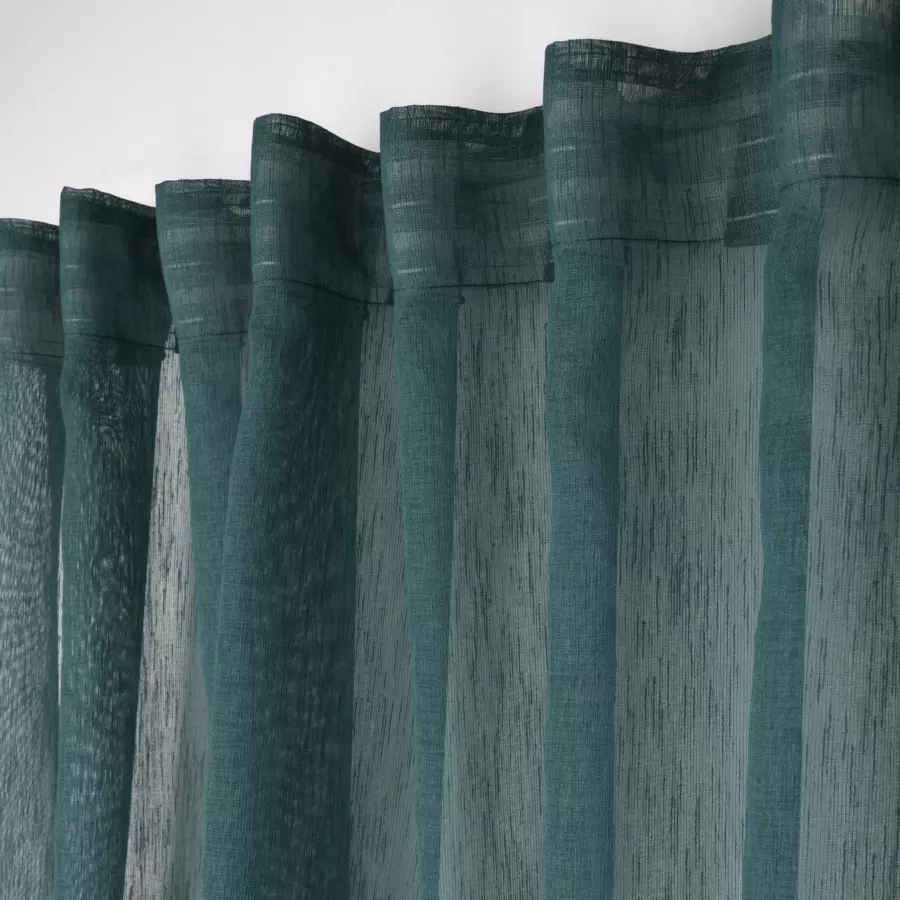 Visillo con cinta fruncidora (140 x 260 cm) Derby Verde pino 4