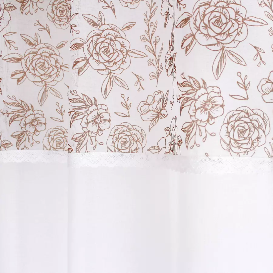 Vitrage (140 x 240 cm) Rosa Bruin 4