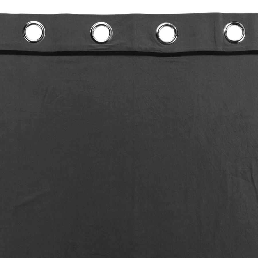 Rideau coton lavé (135 x 240 cm) Linette Gris anthracite 4