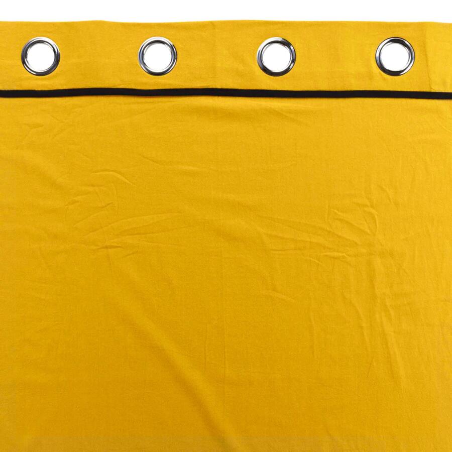 Cortina  semi-opaca algodón lavado (135 x 240 cm) Linette Amarillo 5