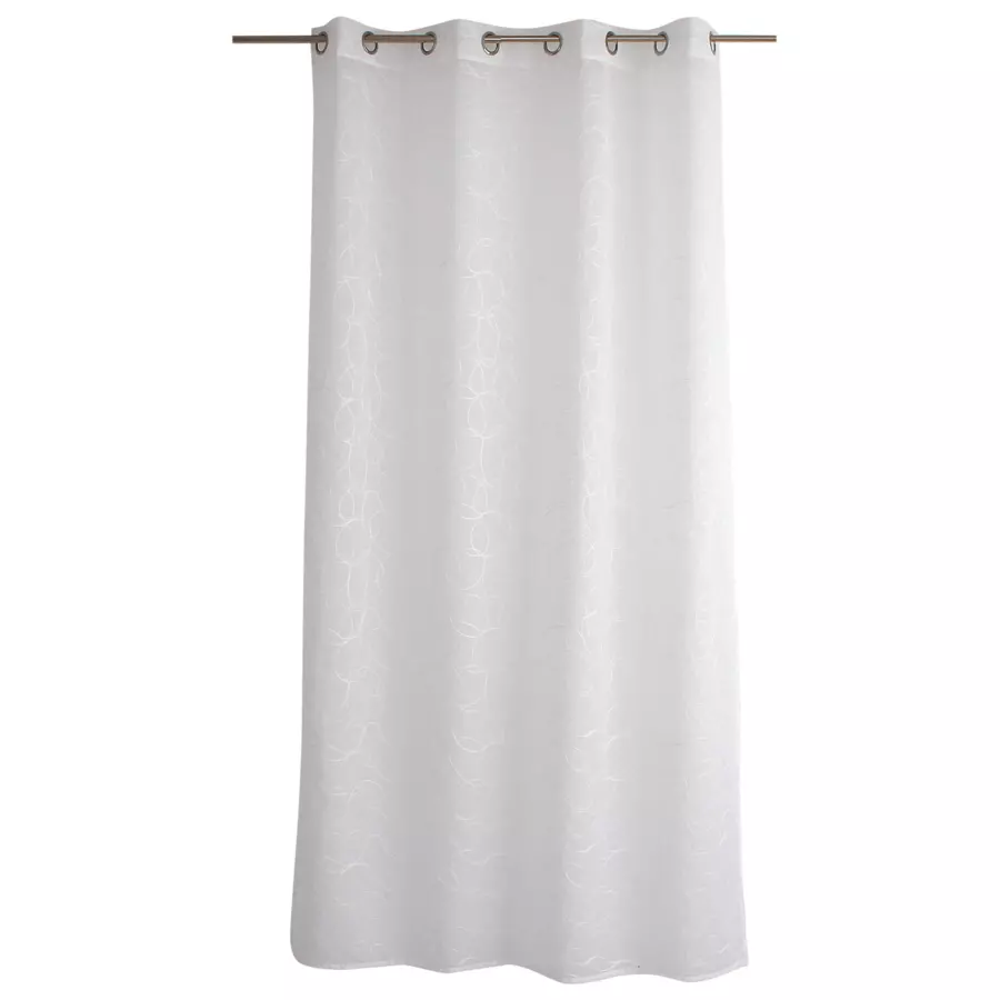 Visillo bordado (140 x 240 cm) Galet Blanco 4