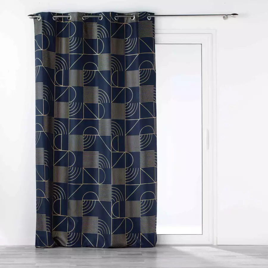 Cortina  semi-opaca(140 x 280 cm) Lineor Azul marino 4