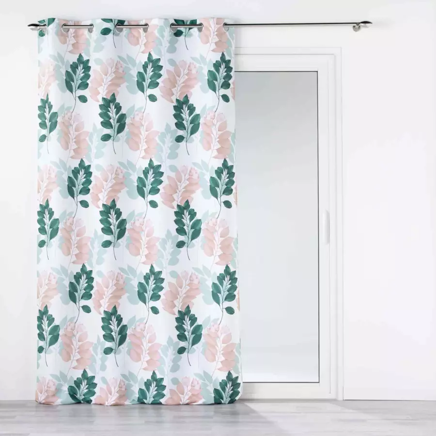 Rideau (140 x 260 cm) Belline Blanc et vert émeraude 4