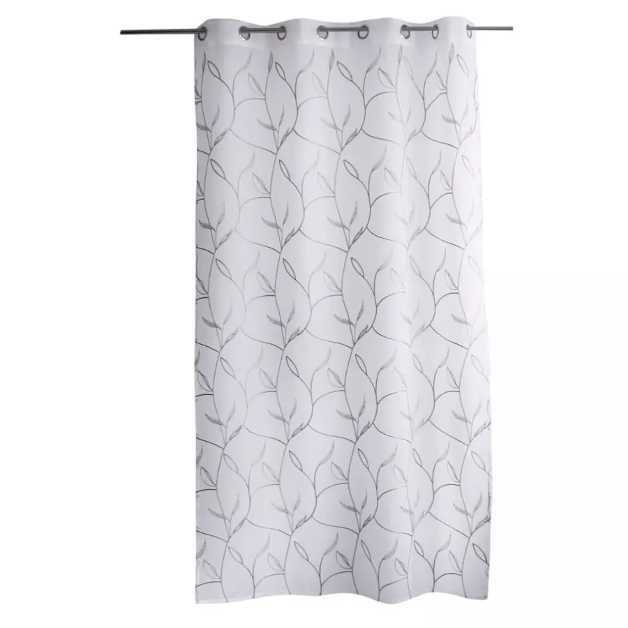 Voilage brodé (140 x 240 cm) Lily Gris 5