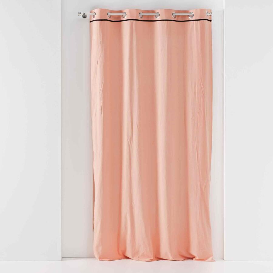 Vorhang aus gewaschener Baumwolle (135 x 240 cm) Linette Rosa 4