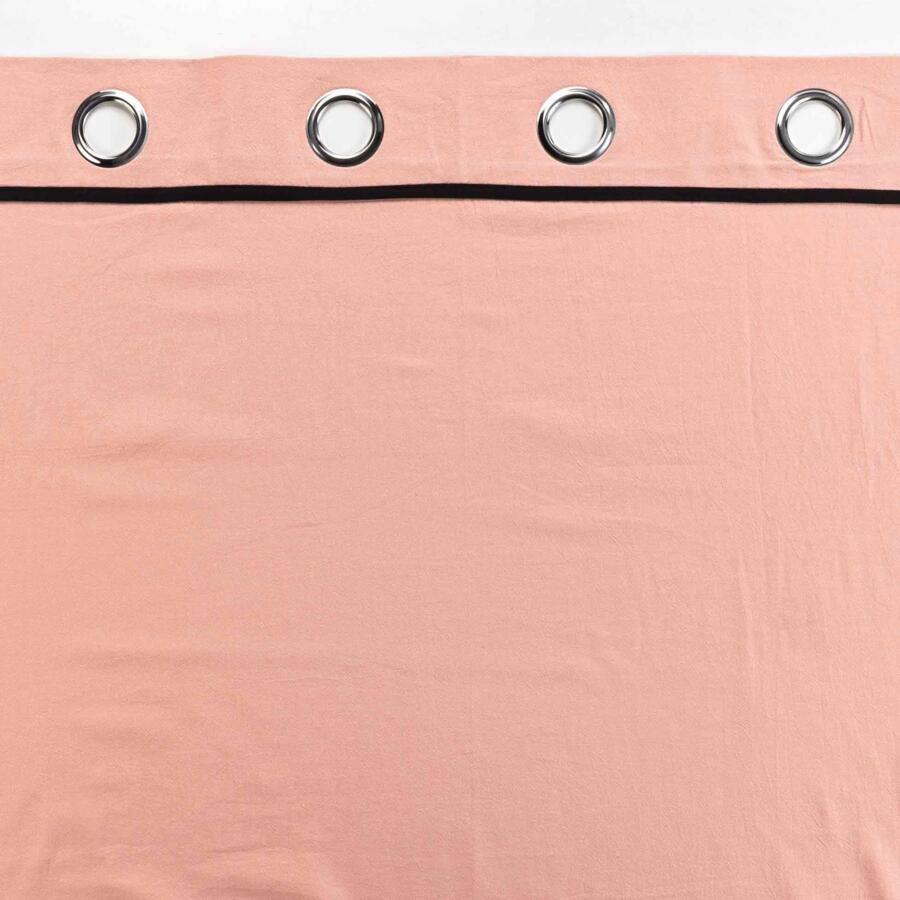 Vorhang aus gewaschener Baumwolle (135 x 240 cm) Linette Rosa 5