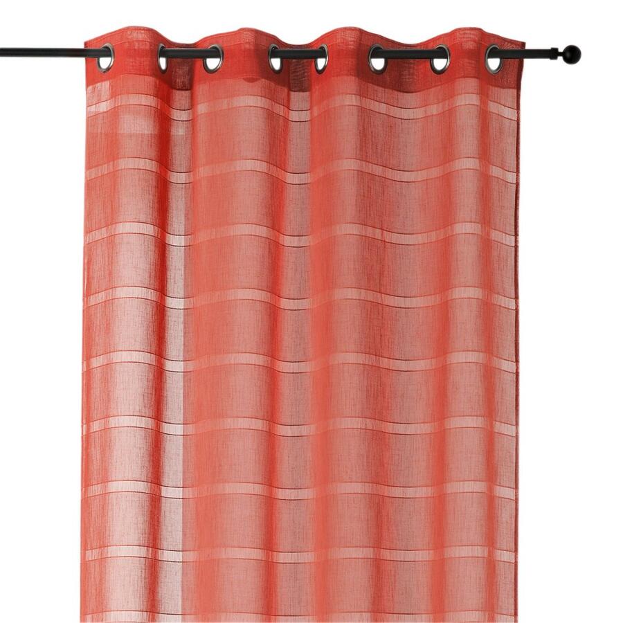 Tenda trasparente (140 x 250 cm) Cordelette Rosso mattone 5