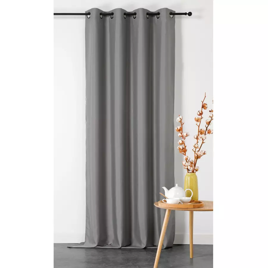 Cortina ignífuga (135 x 240 cm) Doble Nat  Gris 4