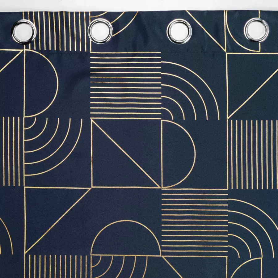 Cortina  semi-opaca(140 x 260 cm) Lineor Azul marino 5