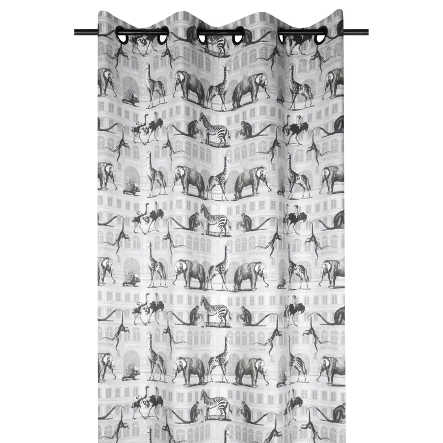 Rideau coton (135 x 250 cm) Haussmann Gris 4