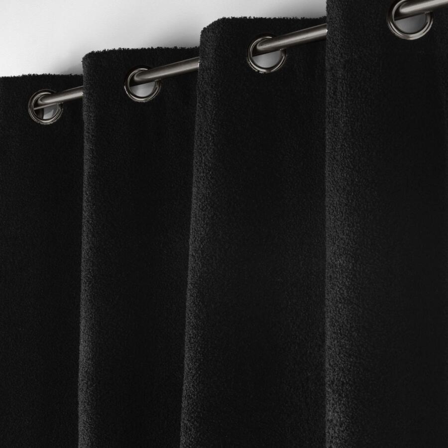 Cortina con rizos (140 x 240 cm) Woly Negro