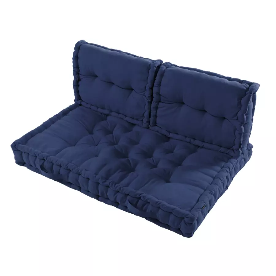 Kit coussins palette (L120 cm) Pixel Bleu marine 5