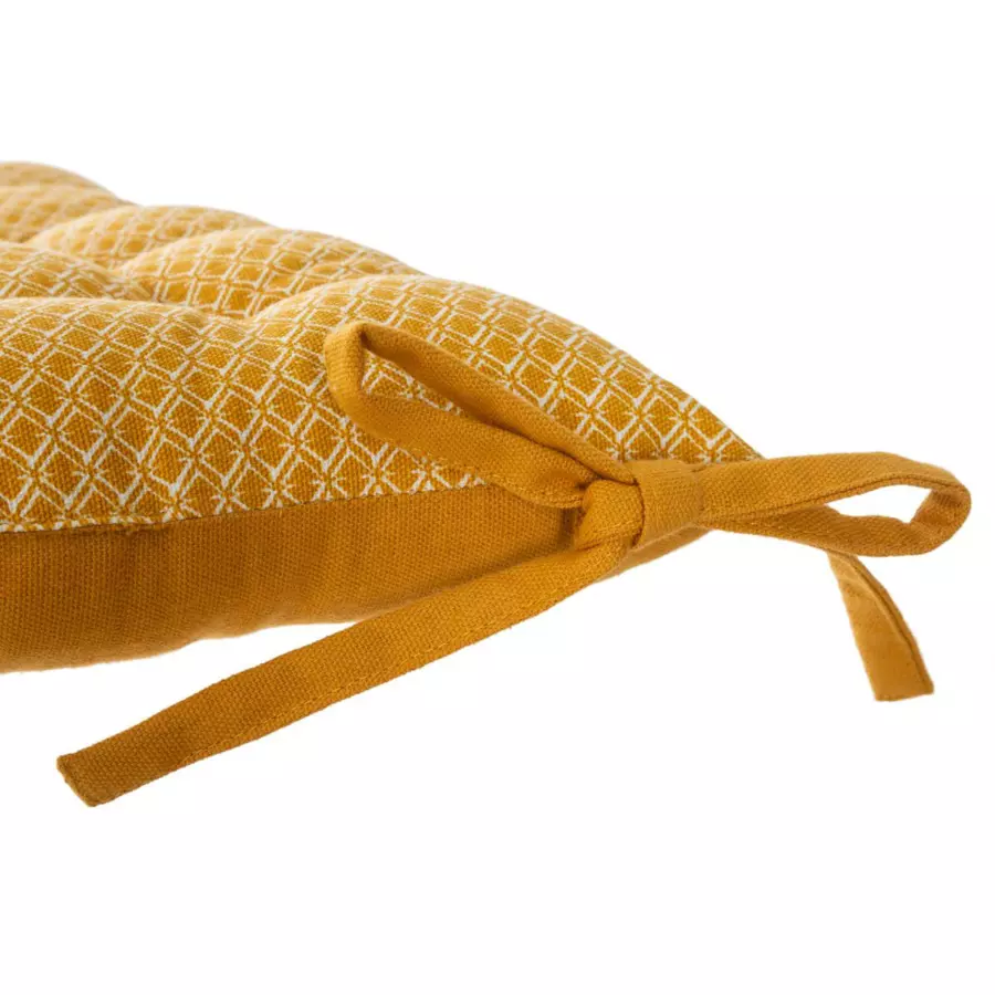 Coussin de chaise carré Otto Jaune ocre 4