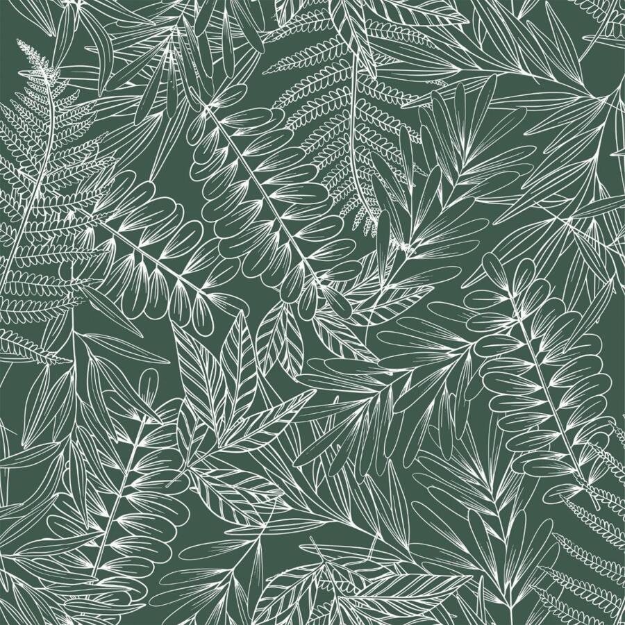 Dekbedovertrek en twee kussenslopen katoen (260 cm) Tropik Groen 4