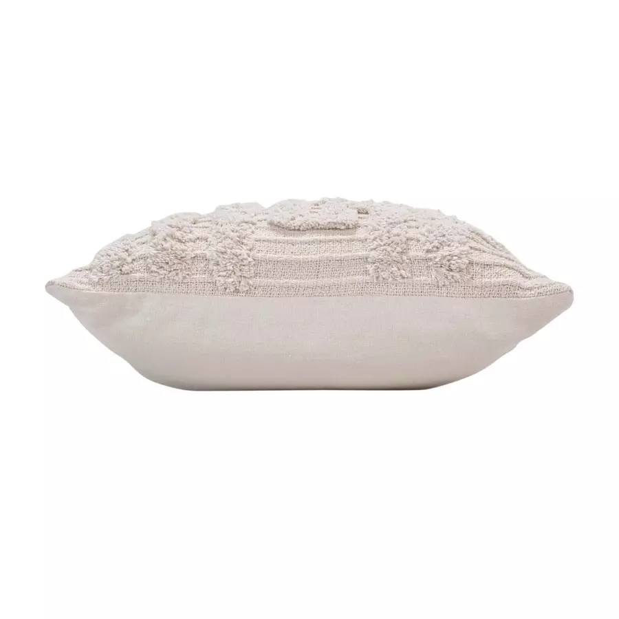 Housse de coussin carrée coton (40 cm) Alixia Beige