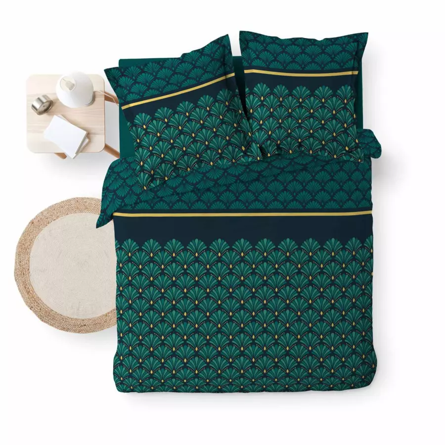 Funda nórdica y dos fundas para almohadones  (240 cm) Artchic Azul trullo 4