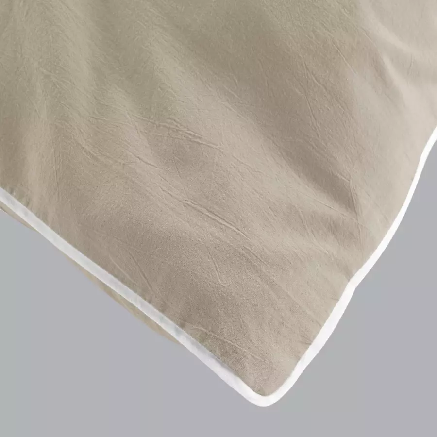 Bettwäsche aus gewaschener Baumwolle (240 cm) Linette Beige 4