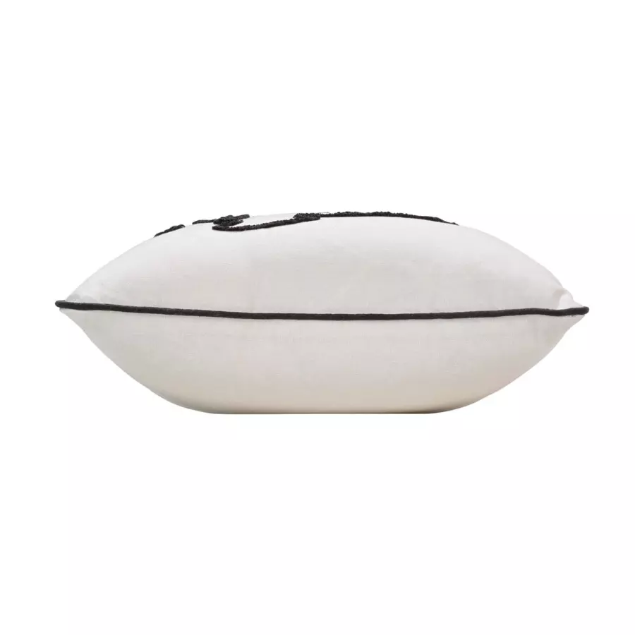 Housse de coussin carrée coton (40 cm) Demy Noire