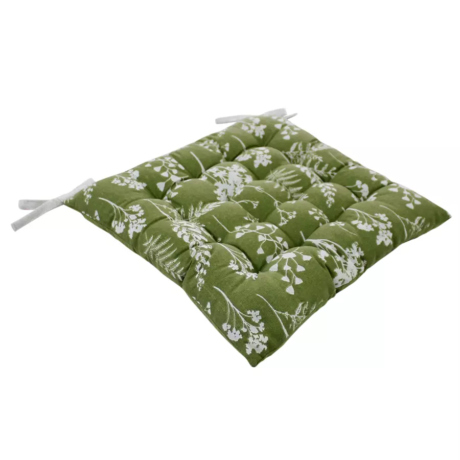 Coussin de chaise carré Herbier Vert olive 4