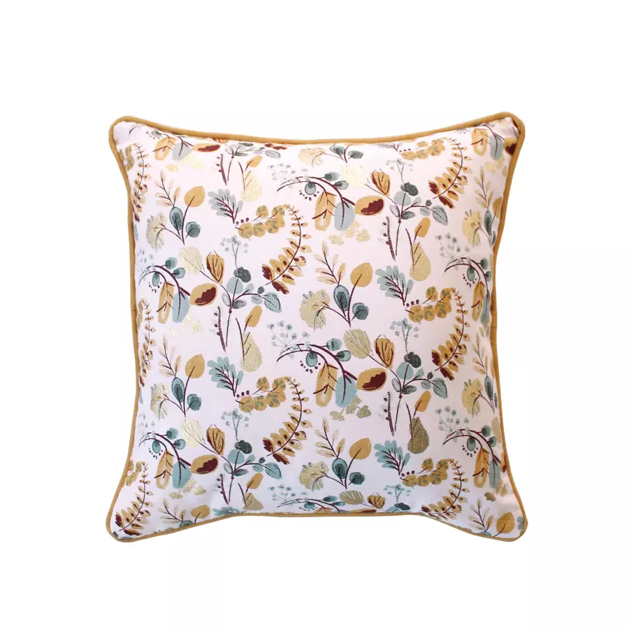 Coussin carré coton (40 cm) Ashley Blanc 5