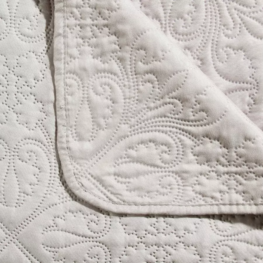 Copriletto e due federe quadrate (240 x 260 cm) Arabesco Lino 4