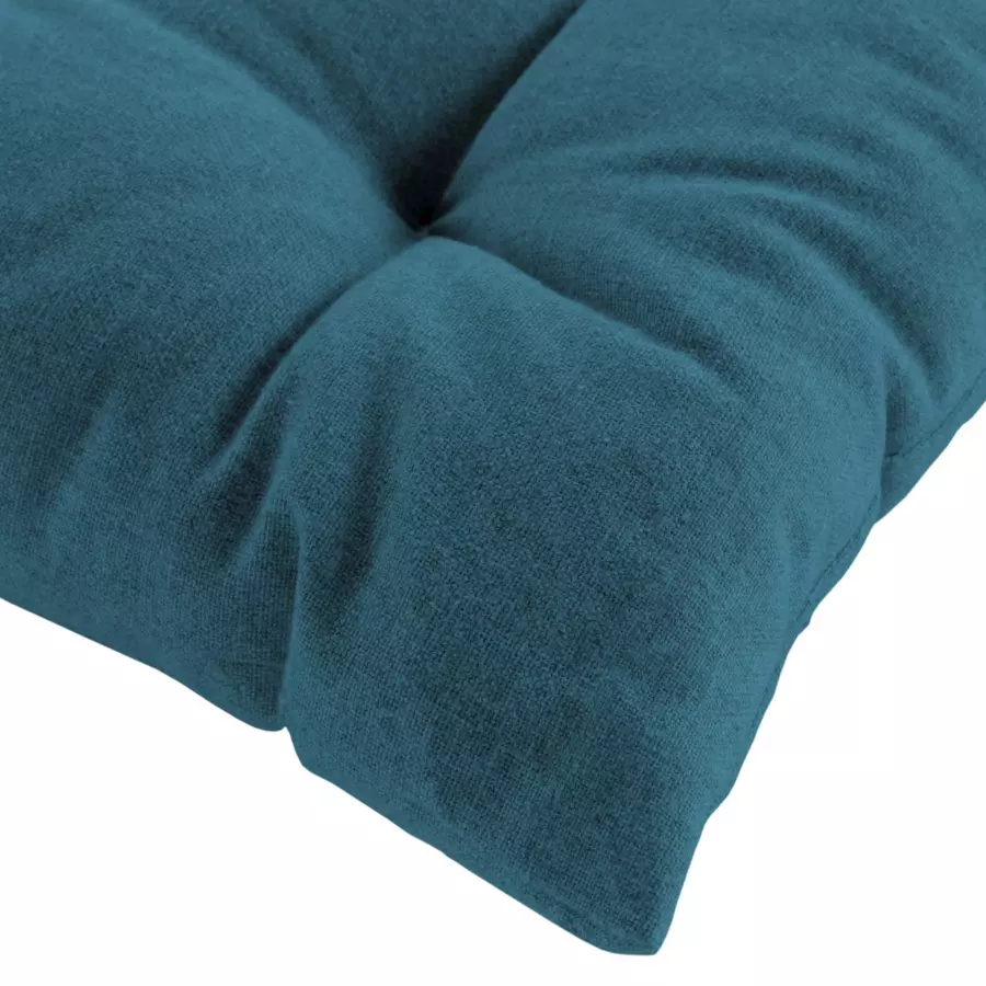 Coussin de chaise coton recyclé Mistral Bleu canard 4