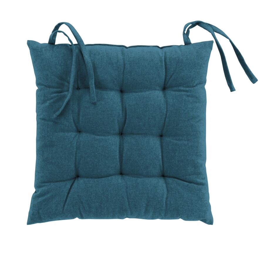 Cuscino per sedia cotone riciclato Mistral Blu anatra 5