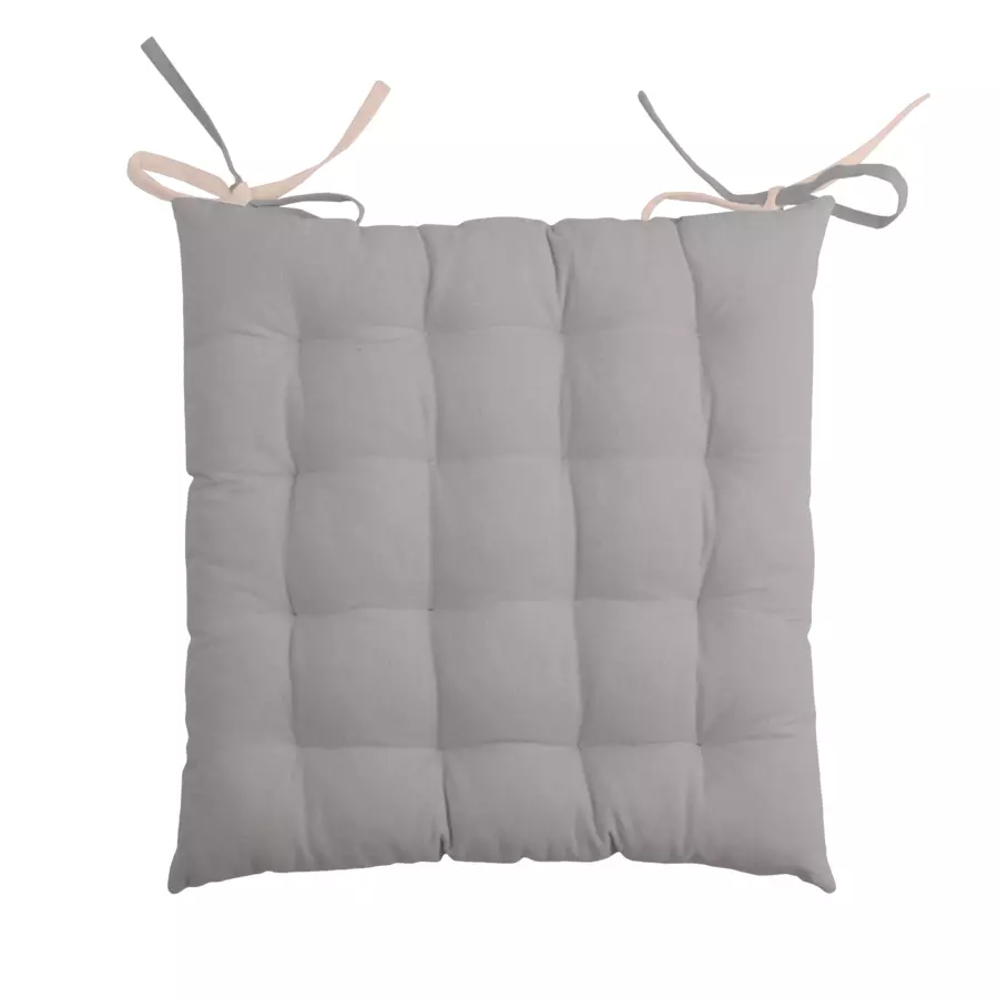 Coussin de chaise carré Duo Rose poudré