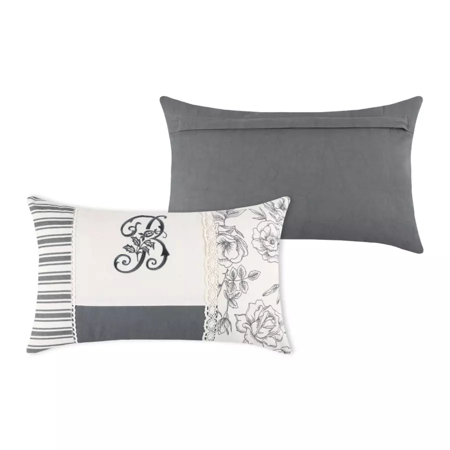 Coussin rectangulaire (50 cm) Bonnie Gris 4
