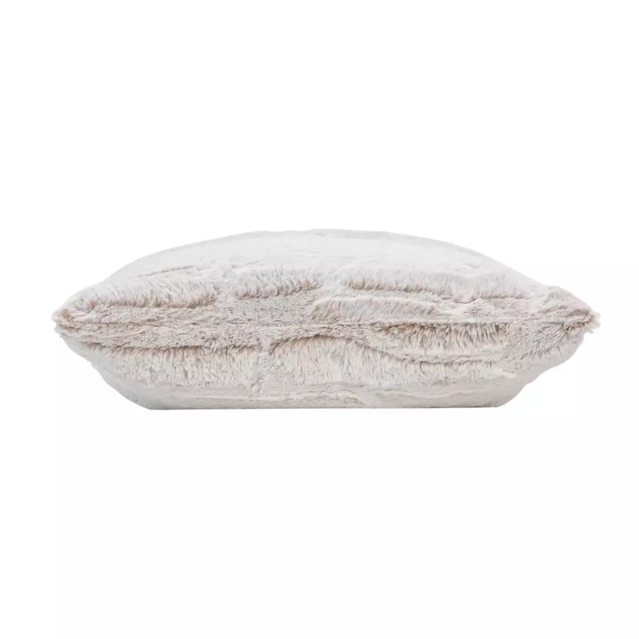 Housse de coussin carrée fausse fourrure (40 cm) Lynx Beige