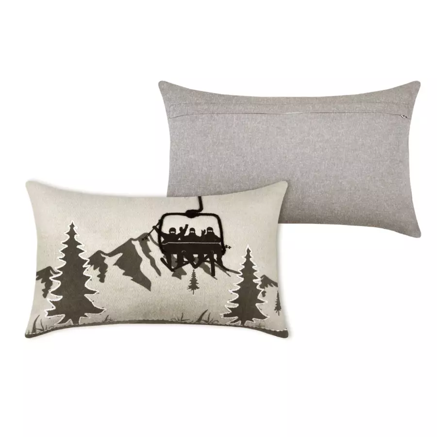 Coussin rectangulaire (50 cm) Albertville Gris 4