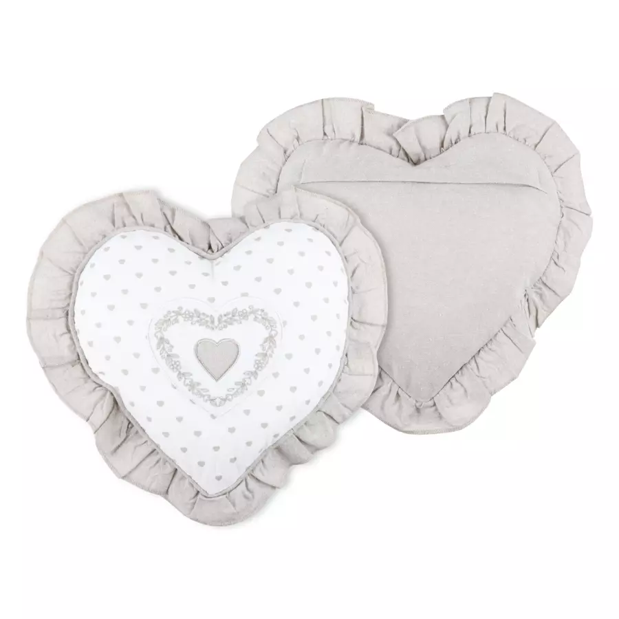 Coussin Cœur Berenice Taupe clair 4