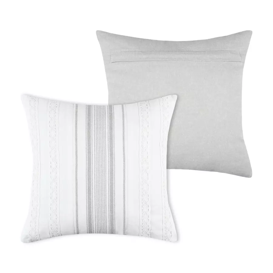 Coussin carré coton (40 cm) Sophie Ecru 5