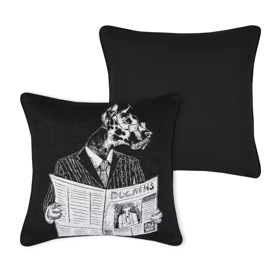 Coussin carré (40 cm) Princeton Noir
