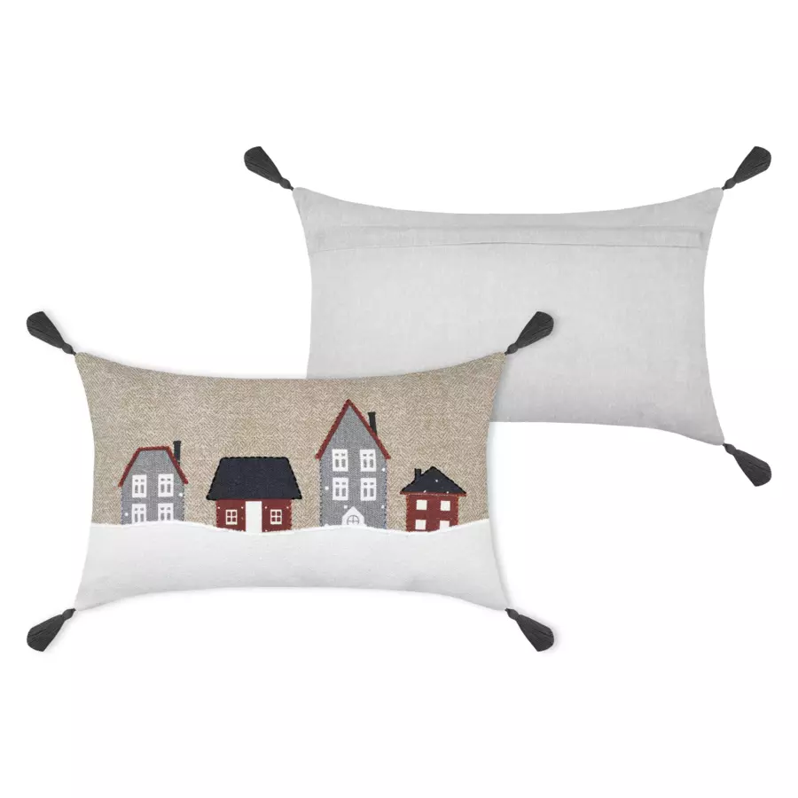 Cojín rectangular en algodón (50 cm) Cornouailles Beige