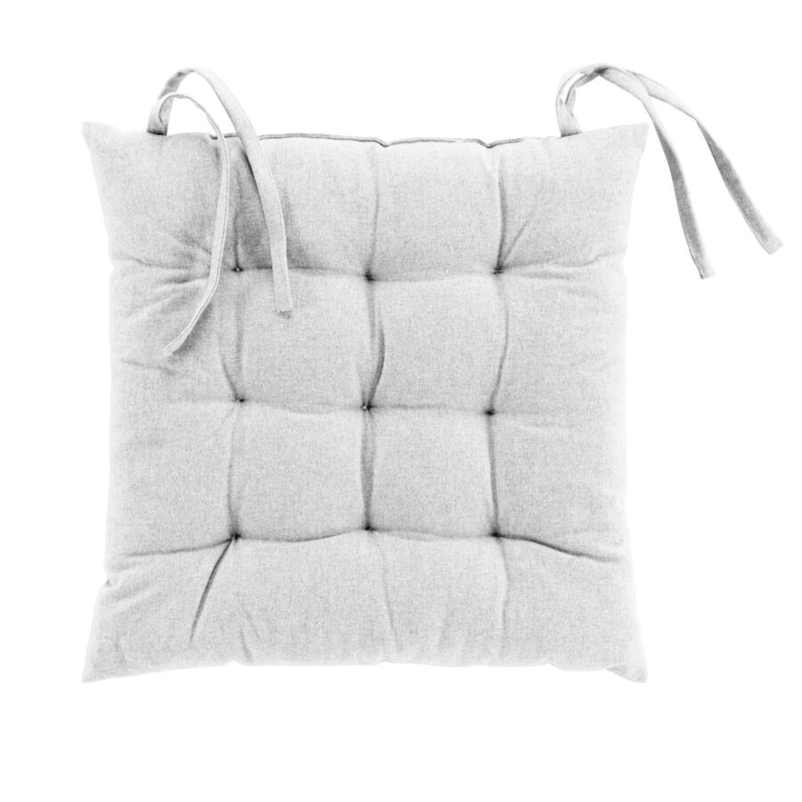Cuscino per sedia cotone riciclato Mistral Bianco 5