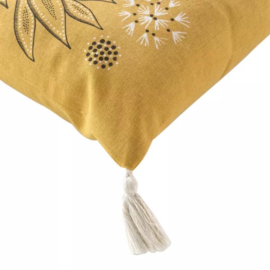 Cojín rectangular en algodón reciclado (50 cm) Suzanne Amarillo