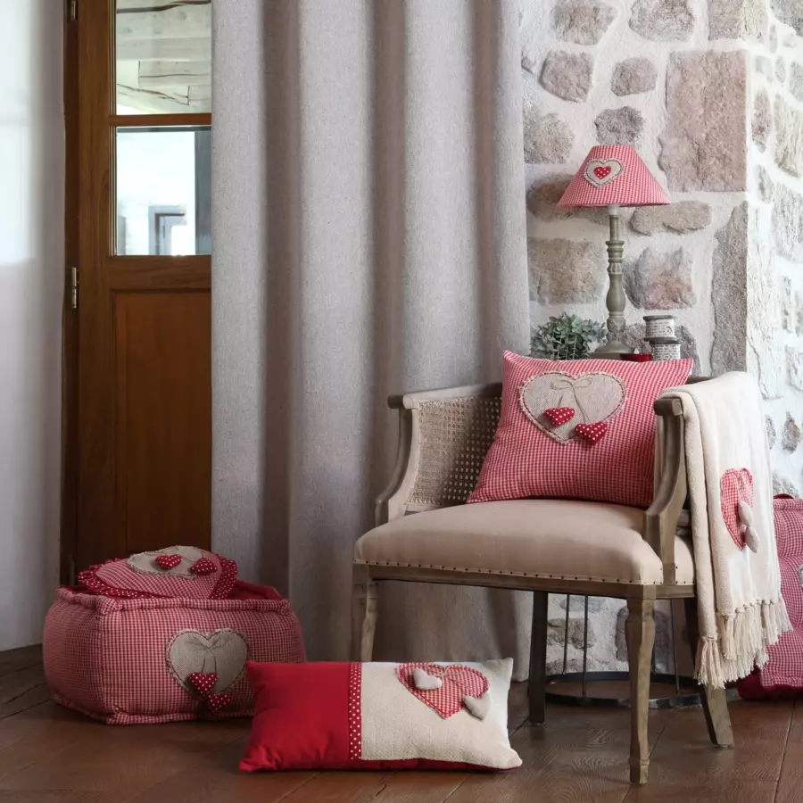 Coussin carré coton (40 cm) Marianne Rouge
