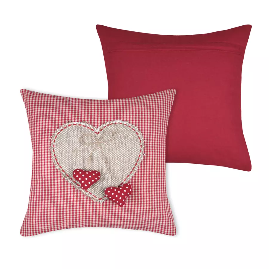 Coussin carré coton (40 cm) Marianne Rouge