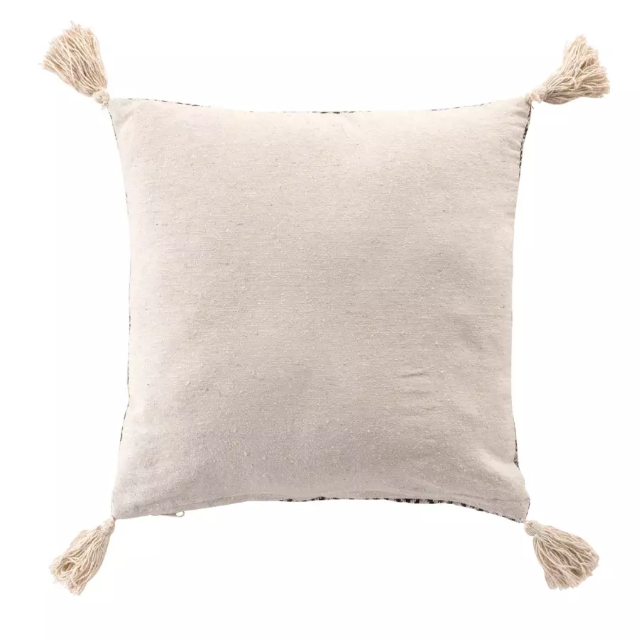Coussin carré coton (40 cm) Junon Noir