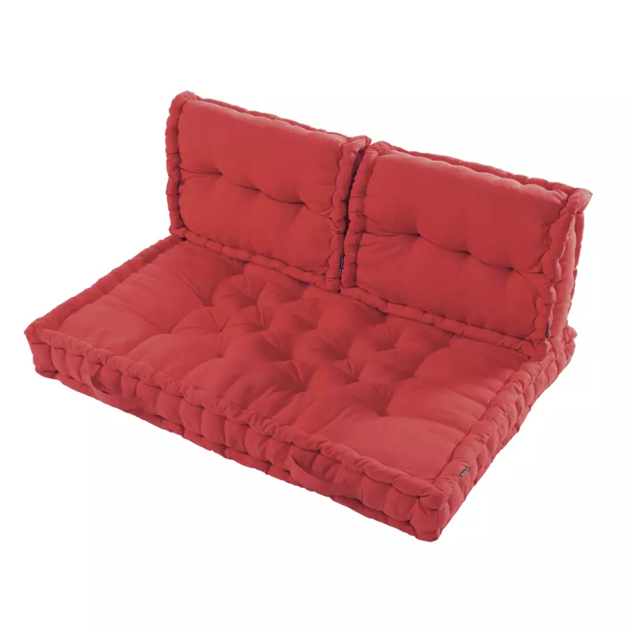 Juego de cojines para palets (L120 cm) Pixel Rojo cereza 5