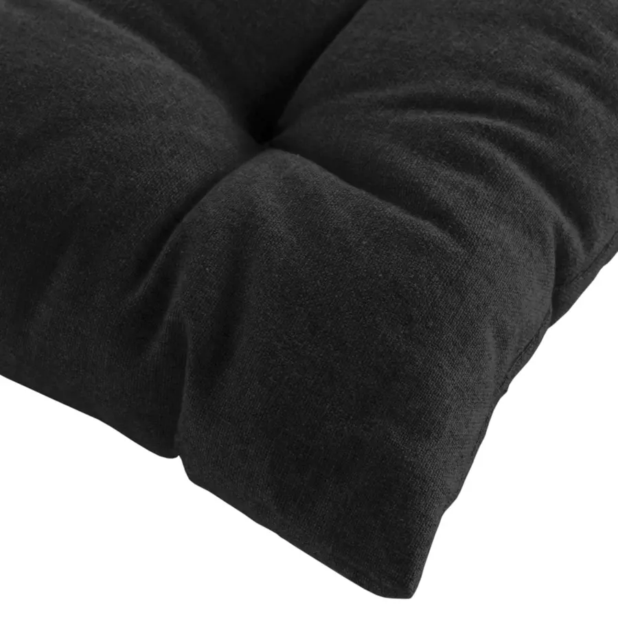Cojín de silla de algodón reciclado Mistral Negro 4