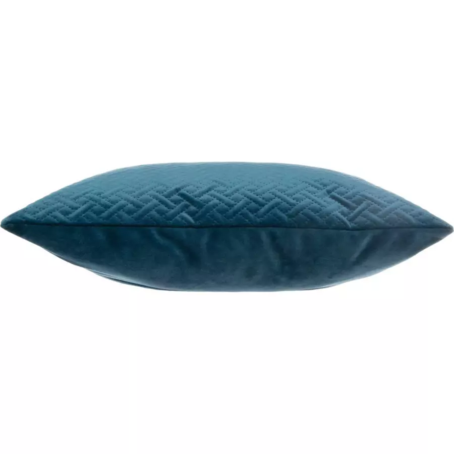 Coussin carré velours (40 cm) Dolce Bleu canard 4