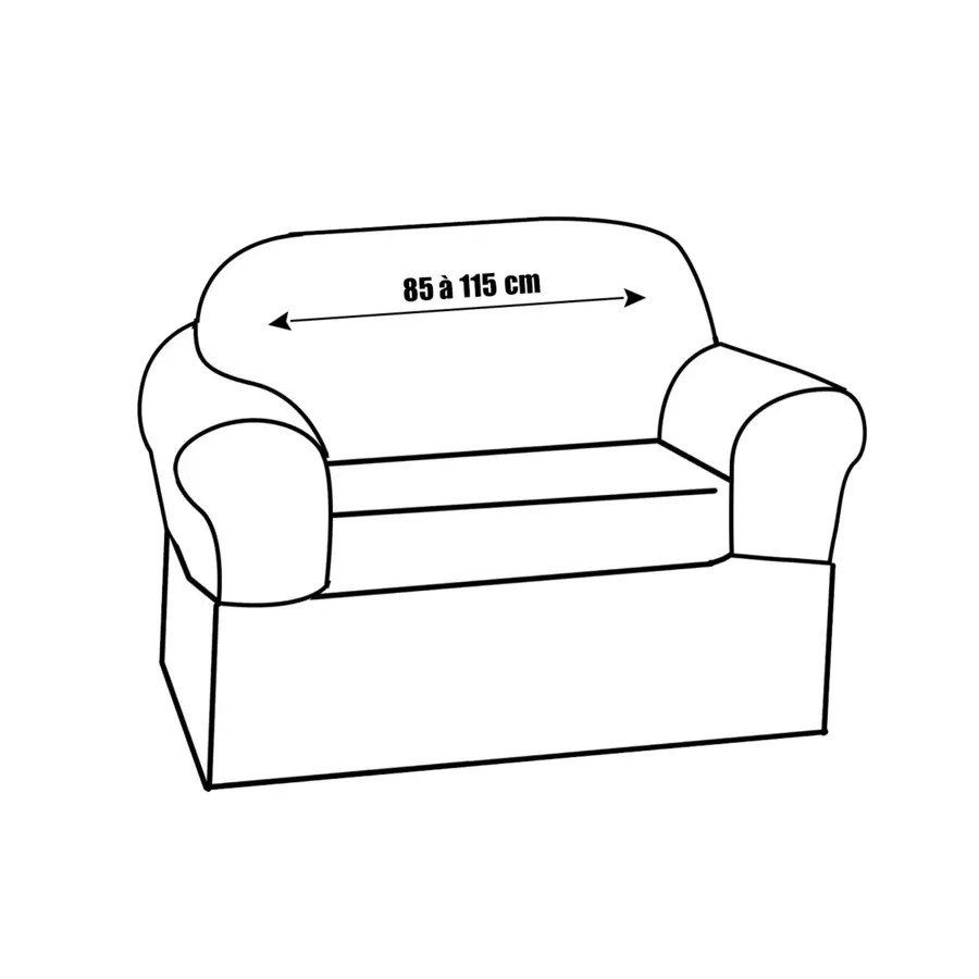 Funda para sillón extensible Prisca Gris acero 5