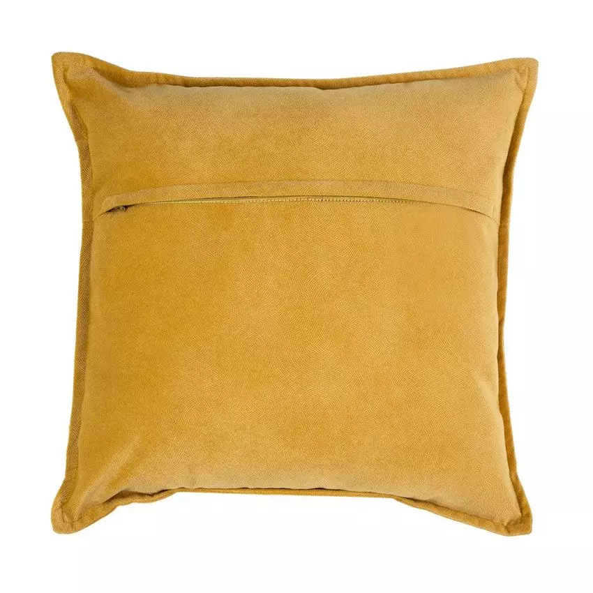 Coussin carré (45 cm) Lilou Jaune ocre 4