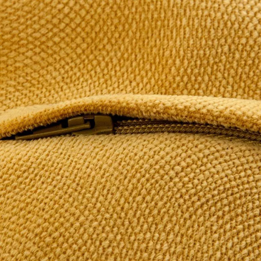 Coussin carré (45 cm) Lilou Jaune ocre 5