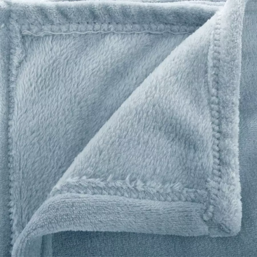 Plaid doux (150 cm) Tendresse flanel Bleu orage 4