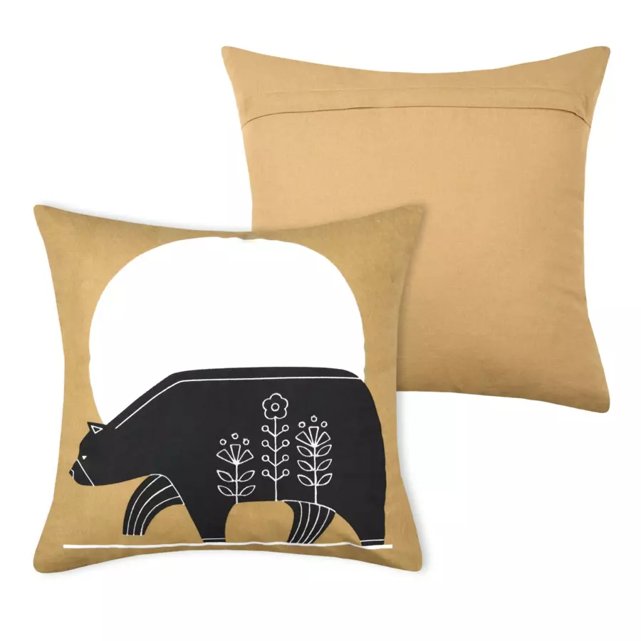 Coussin carré (40 cm) Estrella Jaune miel 4