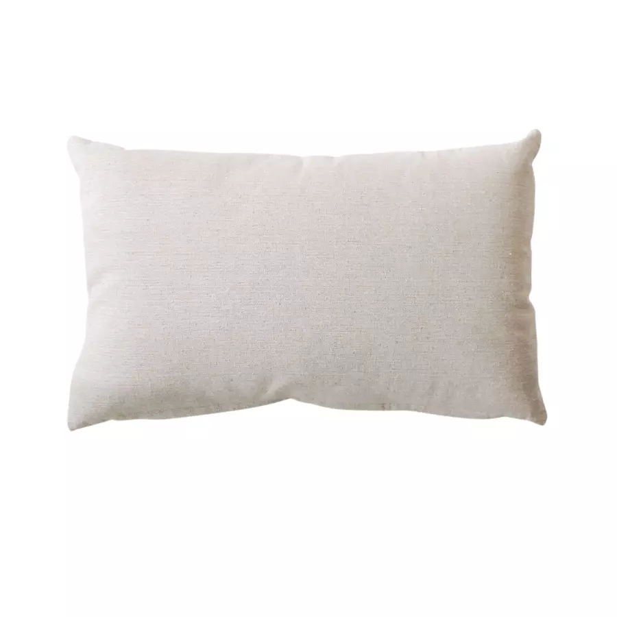 Cojín rectangular en algodón reciclado (50 cm) Rosa Beige 5